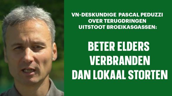 VN-deskundige Pascal Peduzzi: Beter elders verbranden dan lokaal storten